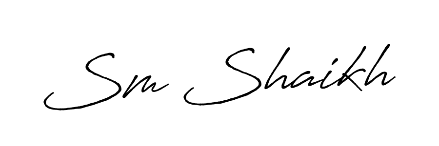 Use a signature maker to create a handwritten signature online. With this signature software, you can design (Antro_Vectra_Bolder) your own signature for name Sm Shaikh. Sm Shaikh signature style 7 images and pictures png