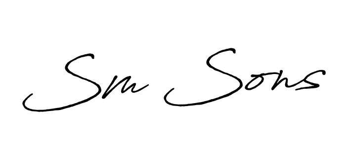 You should practise on your own different ways (Antro_Vectra_Bolder) to write your name (Sm Sons) in signature. don't let someone else do it for you. Sm Sons signature style 7 images and pictures png