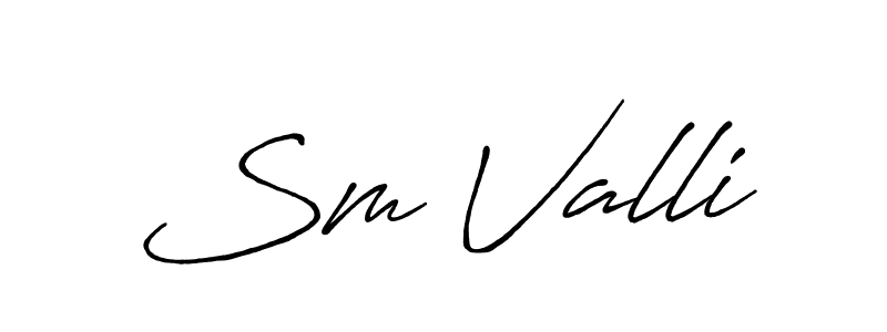Antro_Vectra_Bolder is a professional signature style that is perfect for those who want to add a touch of class to their signature. It is also a great choice for those who want to make their signature more unique. Get Sm Valli name to fancy signature for free. Sm Valli signature style 7 images and pictures png