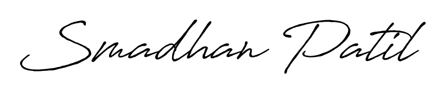 Personalize your online presence with Smadhan Patil signature rendered in elegant Antro_Vectra_Bolder font. Great for website footers and blogs. Smadhan Patil signature style 7 images and pictures png