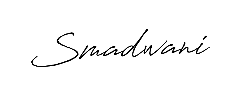Smadwani stylish signature style. Best Handwritten Sign (Antro_Vectra_Bolder) for my name. Handwritten Signature Collection Ideas for my name Smadwani. Smadwani signature style 7 images and pictures png