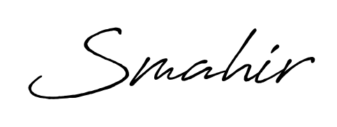 A stylish, flowing autograph style designed for name Smahir using Antro_Vectra_Bolder typography. Perfect for digital creative projects. Smahir signature style 7 images and pictures png