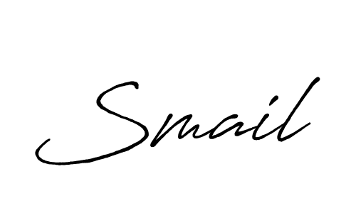 Design your own signature with our free online signature maker. With this signature software, you can create a handwritten (Antro_Vectra_Bolder) signature for name Smail. Smail signature style 7 images and pictures png