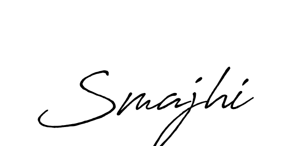 How to make Smajhi name signature. Use Antro_Vectra_Bolder style for creating short signs online. This is the latest handwritten sign. Smajhi signature style 7 images and pictures png