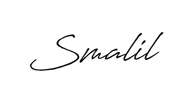 How to make Smalil name signature. Use Antro_Vectra_Bolder style for creating short signs online. This is the latest handwritten sign. Smalil signature style 7 images and pictures png