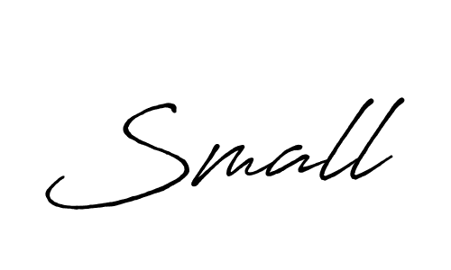 Create a beautiful signature design for name Small. With this signature (Antro_Vectra_Bolder) fonts, you can make a handwritten signature for free. Small signature style 7 images and pictures png