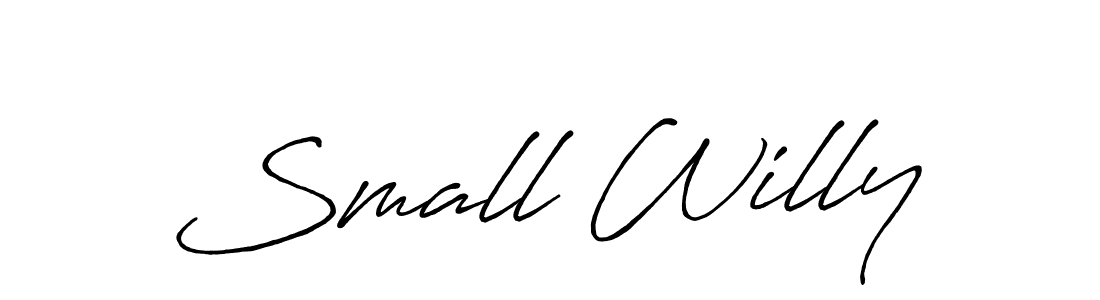 The best way (Antro_Vectra_Bolder) to make a short signature is to pick only two or three words in your name. The name Small Willy include a total of six letters. For converting this name. Small Willy signature style 7 images and pictures png