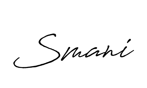 Once you've used our free online signature maker to create your best signature Antro_Vectra_Bolder style, it's time to enjoy all of the benefits that Smani name signing documents. Smani signature style 7 images and pictures png