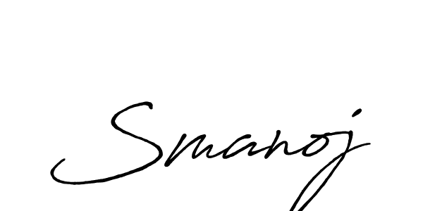 Design your own signature with our free online signature maker. With this signature software, you can create a handwritten (Antro_Vectra_Bolder) signature for name Smanoj. Smanoj signature style 7 images and pictures png