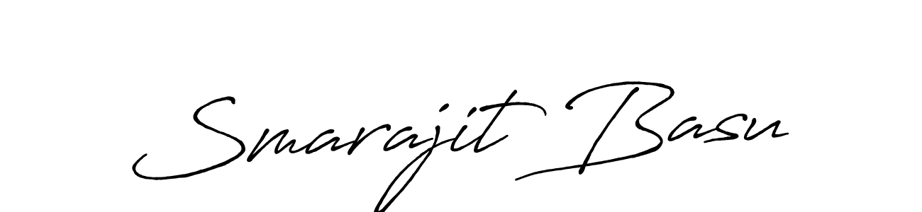 How to make Smarajit Basu signature? Antro_Vectra_Bolder is a professional autograph style. Create handwritten signature for Smarajit Basu name. Smarajit Basu signature style 7 images and pictures png