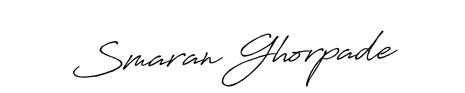 Also You can easily find your signature by using the search form. We will create Smaran Ghorpade name handwritten signature images for you free of cost using Antro_Vectra_Bolder sign style. Smaran Ghorpade signature style 7 images and pictures png