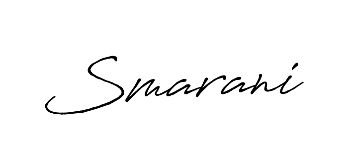 Design your own signature with our free online signature maker. With this signature software, you can create a handwritten (Antro_Vectra_Bolder) signature for name Smarani. Smarani signature style 7 images and pictures png