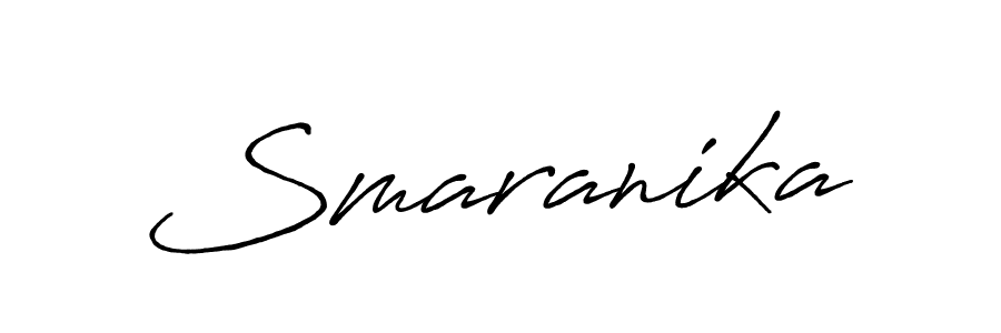 if you are searching for the best signature style for your name Smaranika. so please give up your signature search. here we have designed multiple signature styles  using Antro_Vectra_Bolder. Smaranika signature style 7 images and pictures png