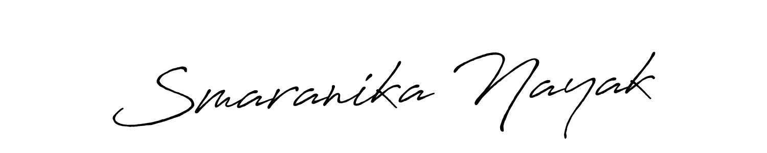 How to make Smaranika Nayak signature? Antro_Vectra_Bolder is a professional autograph style. Create handwritten signature for Smaranika Nayak name. Smaranika Nayak signature style 7 images and pictures png
