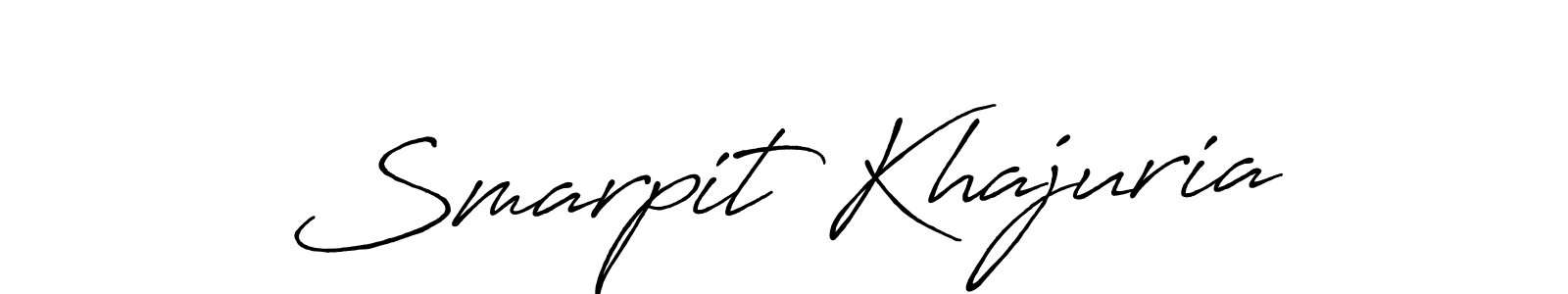 You should practise on your own different ways (Antro_Vectra_Bolder) to write your name (Smarpit Khajuria) in signature. don't let someone else do it for you. Smarpit Khajuria signature style 7 images and pictures png