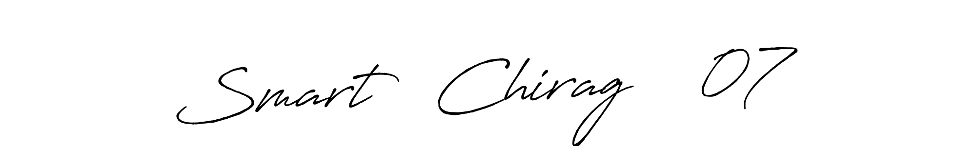 Design your own signature with our free online signature maker. With this signature software, you can create a handwritten (Antro_Vectra_Bolder) signature for name Smart   Chirag    07. Smart   Chirag    07 signature style 7 images and pictures png