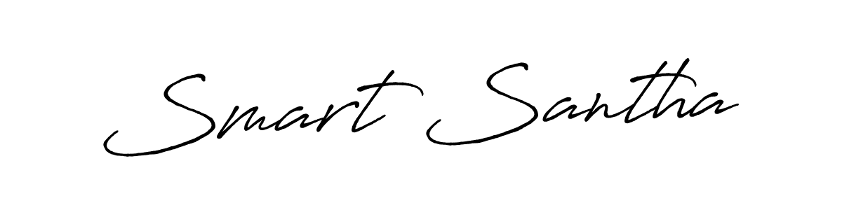 if you are searching for the best signature style for your name Smart Santha. so please give up your signature search. here we have designed multiple signature styles  using Antro_Vectra_Bolder. Smart Santha signature style 7 images and pictures png