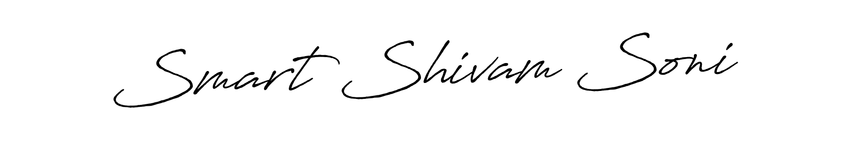 How to make Smart Shivam Soni name signature. Use Antro_Vectra_Bolder style for creating short signs online. This is the latest handwritten sign. Smart Shivam Soni signature style 7 images and pictures png
