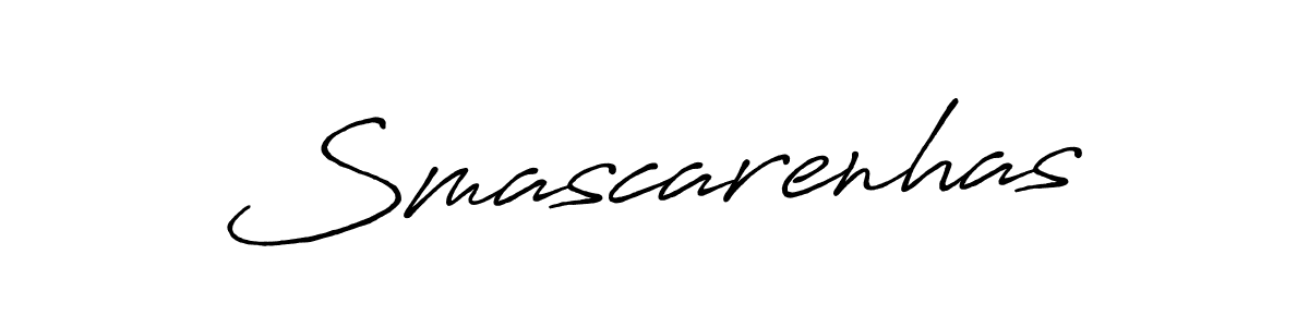 Make a beautiful signature design for name Smascarenhas. With this signature (Antro_Vectra_Bolder) style, you can create a handwritten signature for free. Smascarenhas signature style 7 images and pictures png