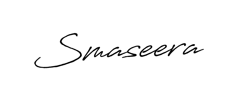 How to make Smaseera name signature. Use Antro_Vectra_Bolder style for creating short signs online. This is the latest handwritten sign. Smaseera signature style 7 images and pictures png
