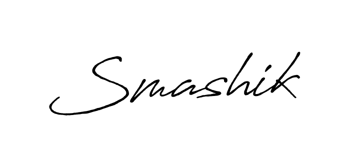 Similarly Antro_Vectra_Bolder is the best handwritten signature design. Signature creator online .You can use it as an online autograph creator for name Smashik. Smashik signature style 7 images and pictures png