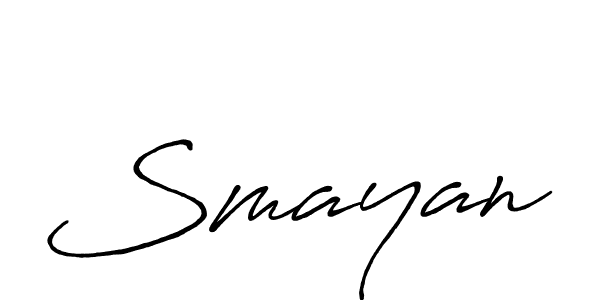 Design your own signature with our free online signature maker. With this signature software, you can create a handwritten (Antro_Vectra_Bolder) signature for name Smayan. Smayan signature style 7 images and pictures png