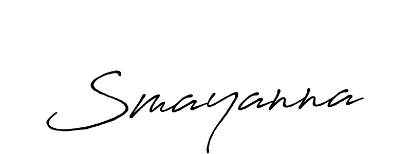 if you are searching for the best signature style for your name Smayanna. so please give up your signature search. here we have designed multiple signature styles  using Antro_Vectra_Bolder. Smayanna signature style 7 images and pictures png
