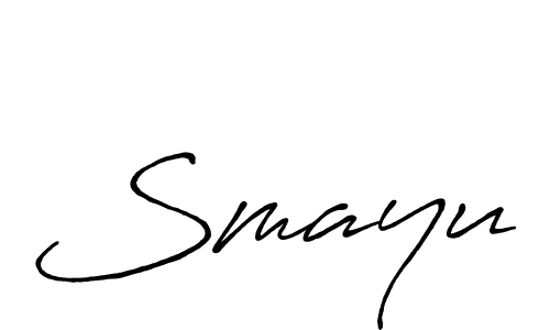 Create a beautiful signature design for name Smayu. With this signature (Antro_Vectra_Bolder) fonts, you can make a handwritten signature for free. Smayu signature style 7 images and pictures png