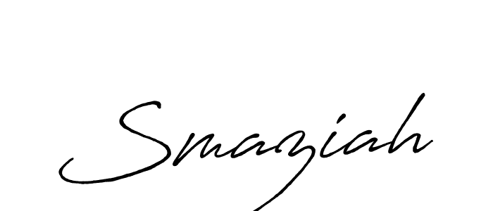 Similarly Antro_Vectra_Bolder is the best handwritten signature design. Signature creator online .You can use it as an online autograph creator for name Smaziah. Smaziah signature style 7 images and pictures png