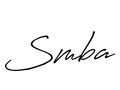 Create a beautiful signature design for name Smba. With this signature (Antro_Vectra_Bolder) fonts, you can make a handwritten signature for free. Smba signature style 7 images and pictures png