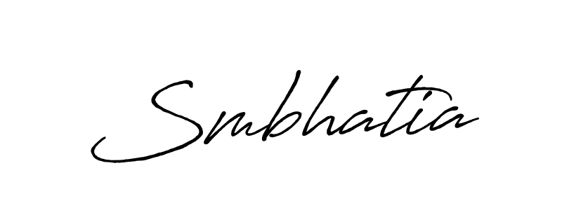 Smbhatia stylish signature style. Best Handwritten Sign (Antro_Vectra_Bolder) for my name. Handwritten Signature Collection Ideas for my name Smbhatia. Smbhatia signature style 7 images and pictures png