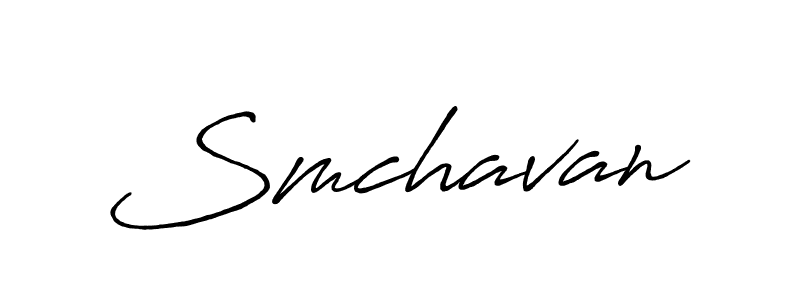 Use a signature maker to create a handwritten signature online. With this signature software, you can design (Antro_Vectra_Bolder) your own signature for name Smchavan. Smchavan signature style 7 images and pictures png