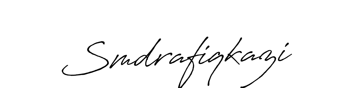 Create a beautiful signature design for name Smdrafiqkazi. With this signature (Antro_Vectra_Bolder) fonts, you can make a handwritten signature for free. Smdrafiqkazi signature style 7 images and pictures png