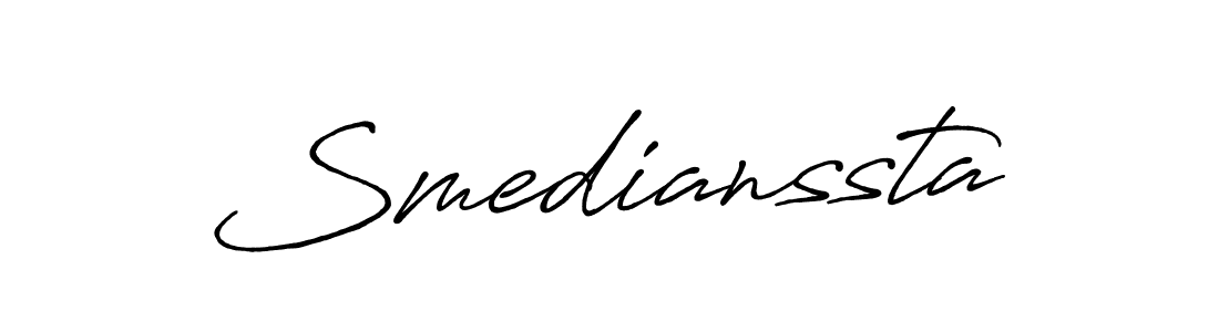 Design your own signature with our free online signature maker. With this signature software, you can create a handwritten (Antro_Vectra_Bolder) signature for name Smedianssta. Smedianssta signature style 7 images and pictures png