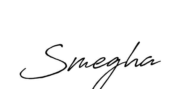 You should practise on your own different ways (Antro_Vectra_Bolder) to write your name (Smegha) in signature. don't let someone else do it for you. Smegha signature style 7 images and pictures png
