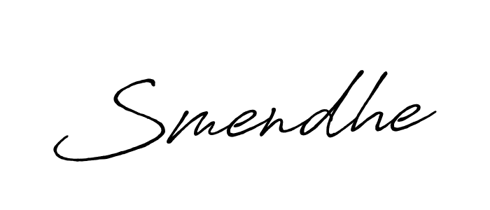 Make a beautiful signature design for name Smendhe. With this signature (Antro_Vectra_Bolder) style, you can create a handwritten signature for free. Smendhe signature style 7 images and pictures png