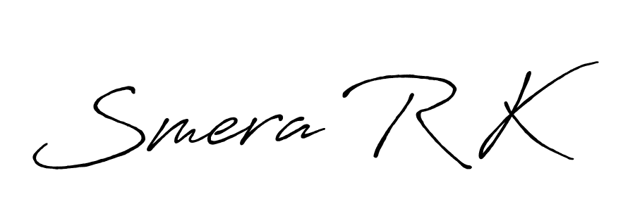 How to make Smera R K signature? Antro_Vectra_Bolder is a professional autograph style. Create handwritten signature for Smera R K name. Smera R K signature style 7 images and pictures png