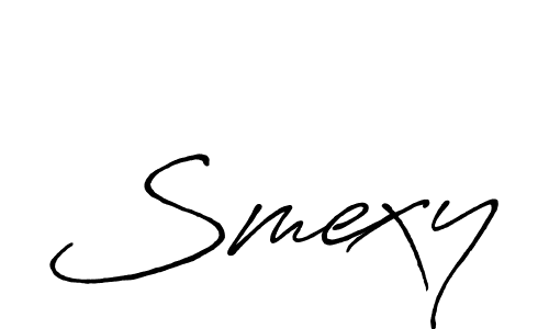 Also You can easily find your signature by using the search form. We will create Smexy name handwritten signature images for you free of cost using Antro_Vectra_Bolder sign style. Smexy signature style 7 images and pictures png