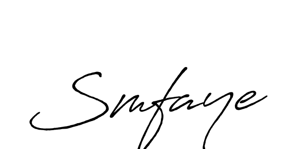 The best way (Antro_Vectra_Bolder) to make a short signature is to pick only two or three words in your name. The name Smfaye include a total of six letters. For converting this name. Smfaye signature style 7 images and pictures png