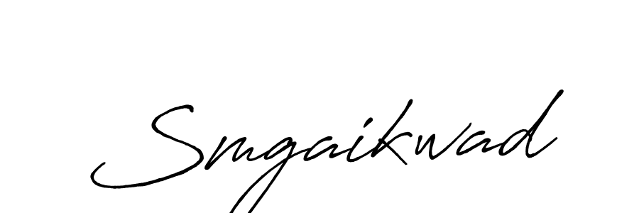 Make a beautiful signature design for name Smgaikwad. With this signature (Antro_Vectra_Bolder) style, you can create a handwritten signature for free. Smgaikwad signature style 7 images and pictures png