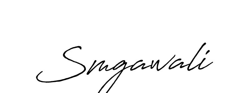 Smgawali stylish signature style. Best Handwritten Sign (Antro_Vectra_Bolder) for my name. Handwritten Signature Collection Ideas for my name Smgawali. Smgawali signature style 7 images and pictures png