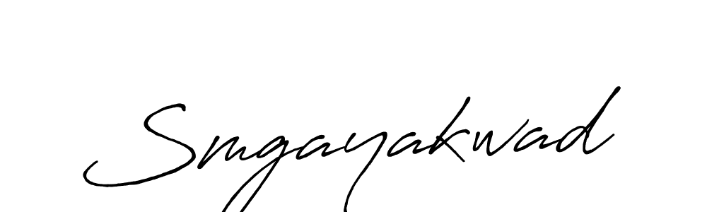Design your own signature with our free online signature maker. With this signature software, you can create a handwritten (Antro_Vectra_Bolder) signature for name Smgayakwad. Smgayakwad signature style 7 images and pictures png