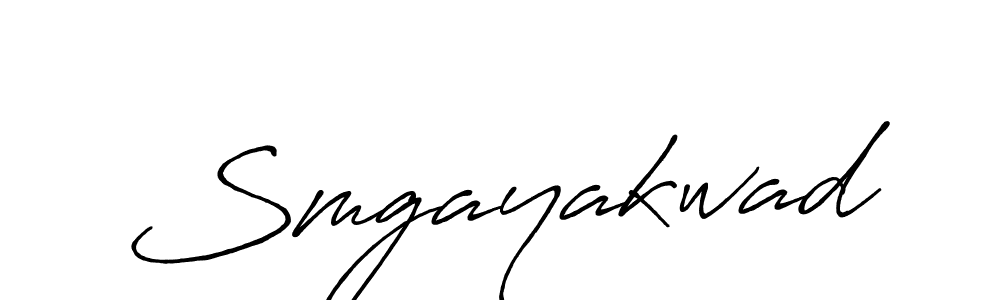 Create a beautiful signature design for name Smgayakwad. With this signature (Antro_Vectra_Bolder) fonts, you can make a handwritten signature for free. Smgayakwad signature style 7 images and pictures png