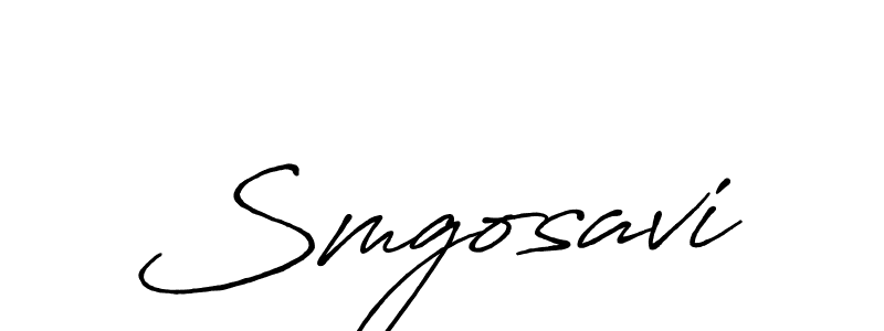 Create a beautiful signature design for name Smgosavi. With this signature (Antro_Vectra_Bolder) fonts, you can make a handwritten signature for free. Smgosavi signature style 7 images and pictures png