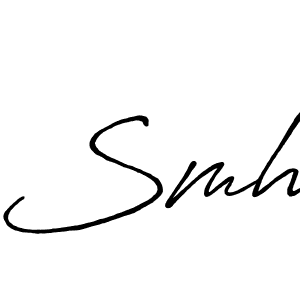 How to make Smh name signature. Use Antro_Vectra_Bolder style for creating short signs online. This is the latest handwritten sign. Smh signature style 7 images and pictures png