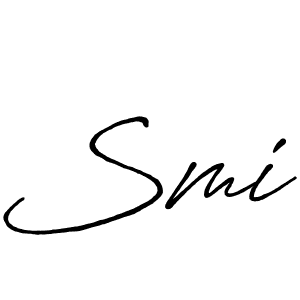 How to make Smi signature? Antro_Vectra_Bolder is a professional autograph style. Create handwritten signature for Smi name. Smi signature style 7 images and pictures png