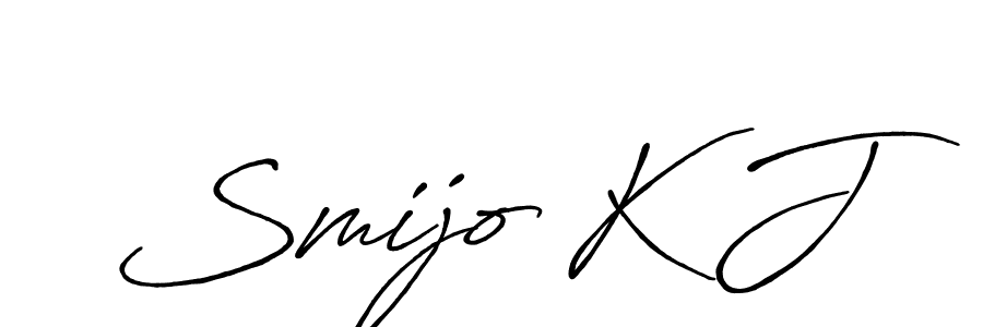 How to Draw Smijo K J signature style? Antro_Vectra_Bolder is a latest design signature styles for name Smijo K J. Smijo K J signature style 7 images and pictures png