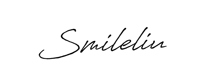 How to make Smileliu name signature. Use Antro_Vectra_Bolder style for creating short signs online. This is the latest handwritten sign. Smileliu signature style 7 images and pictures png