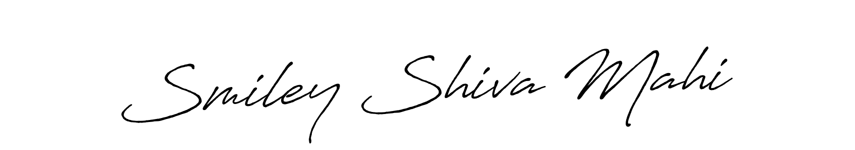 Make a beautiful signature design for name Smiley Shiva Mahi. With this signature (Antro_Vectra_Bolder) style, you can create a handwritten signature for free. Smiley Shiva Mahi signature style 7 images and pictures png