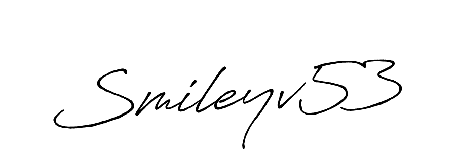 Antro_Vectra_Bolder is a professional signature style that is perfect for those who want to add a touch of class to their signature. It is also a great choice for those who want to make their signature more unique. Get Smileyv53 name to fancy signature for free. Smileyv53 signature style 7 images and pictures png